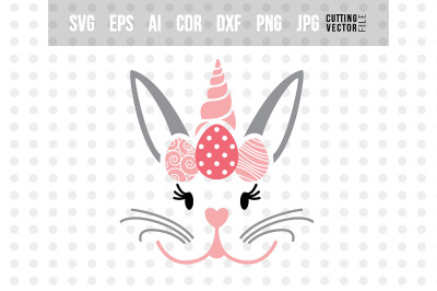 Bunny Unicorn SVG - Easter Vector