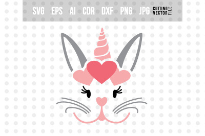 Bunny Unicorn SVG - File for Silhouette &amp; Cricut