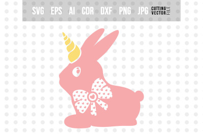Bunny Unicorn SVG - Easter Vector