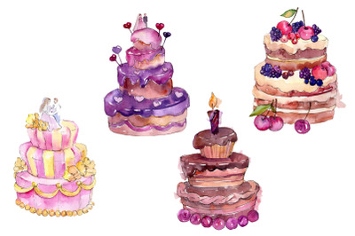 Dessert michel Watercolor png