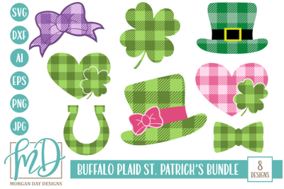 Buffalo Plaid St Patrick&#039;s SVG Bundle