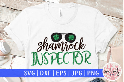Shamrock inspector - St. Patrick&#039;s Day SVG EPS DXF PNG
