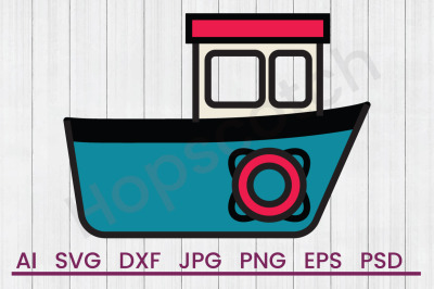 Tugboat - SVG File, DXF File