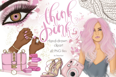 Think Pink Clipart &amp; Patterns