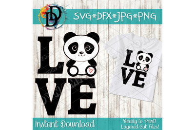 Panda SVG, Cute Panda SVG, Cartoon Panda Svg, Panda Clipart, Panda Fil