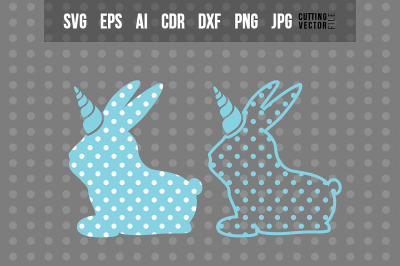 Bunny Unicorn with Polka-Dots - Easter Design