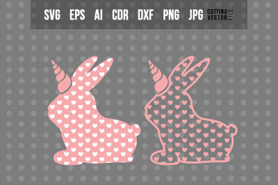 Bunny with Heart shaped Decoration - Cut File for Crafters