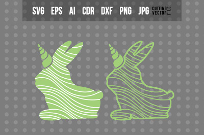 Decorative Bunny Unicorn - SVG