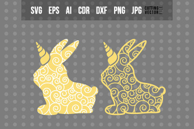 Bunny Unicorn - With Decorative Ornaments