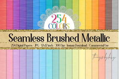 254 Seamless Brushed Metallic Polish Metal Digital Papers