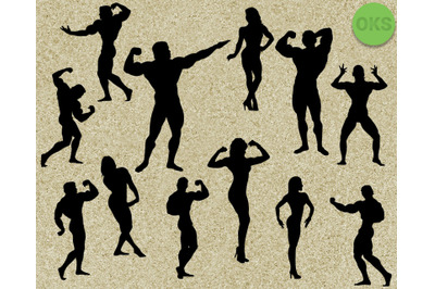 bodybuilding poses svg, svg files, vector, clipart, cricut, download