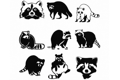 raccoon svg, svg files, vector, clipart, cricut, download