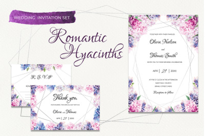 Romantic Hyacinths Wedding Set
