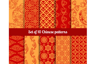 Chinese vector seamless patterns