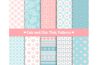 Chic Pink and blue Patterns