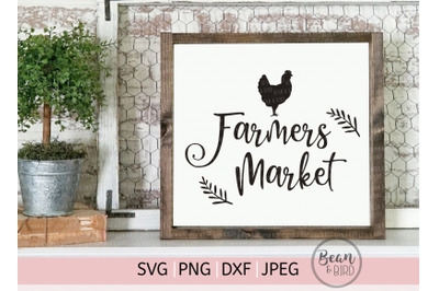 Farmers Market Farmhouse SVG Cut File