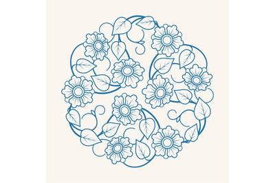 Round Floral Ornament