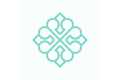 Geometric arabic logo pattern