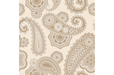 Seamless paisley lacy pattern