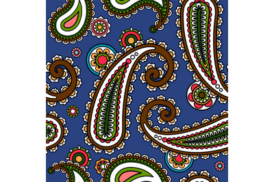 Traditional asian paisle seamless pattern