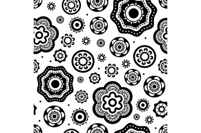 Floral black pattern