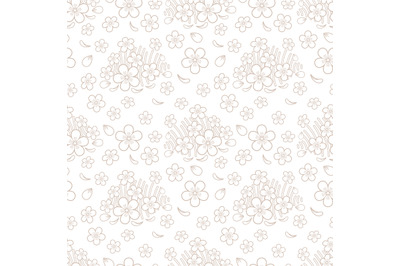 Seamless simple floral pattern