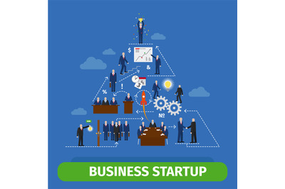 Business pyramid infographics