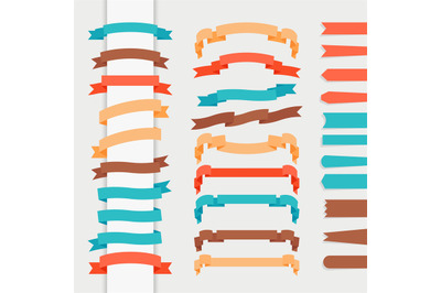 Vector flat ribbons