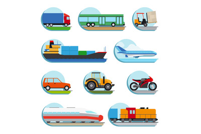 Transportation icons