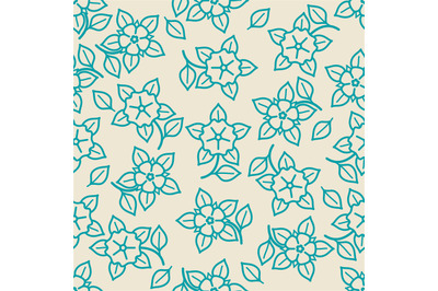 Simple minimalistic seamless floral pattern