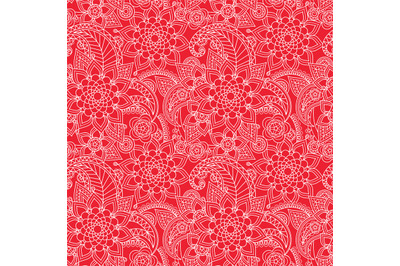 Oriental flowers pattern