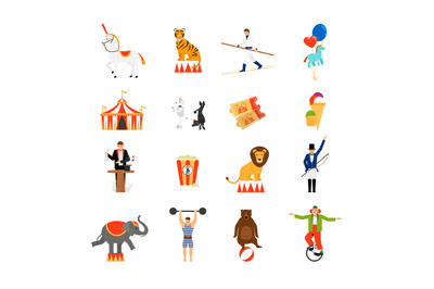 Circus flat icons