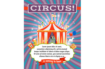 Vintage circus poster template