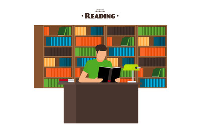 Reading books concept