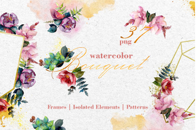 Bouquet Exuisite Watercolor png