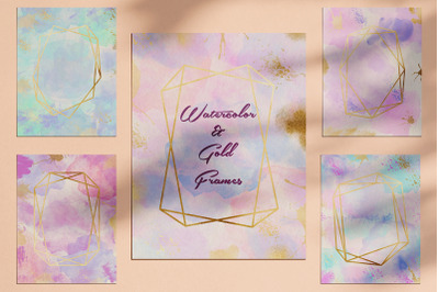 Watercolor Invitation Frames