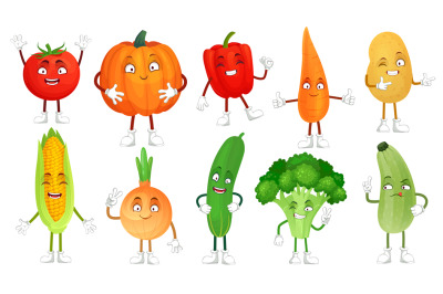 Cartoon vegetable character. Healthy veggies food mascot, baby carrot