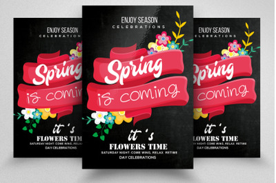 Spring Is Coming Flyer Template