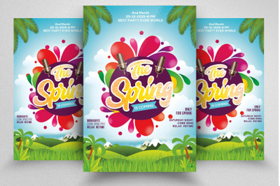 Spring Party Flyer Template