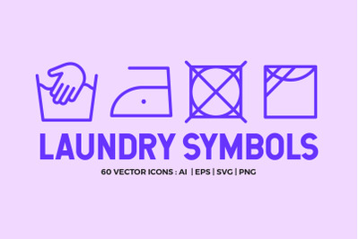 Laundry Symbols | Line icons