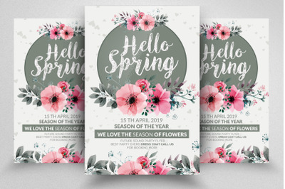 Hello Spring Flyer Template