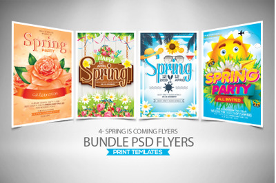 4 spring Flyers Bundle