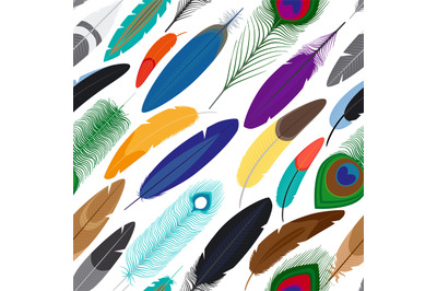 Feathers seamless background