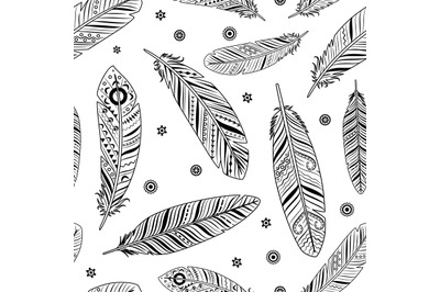 Vintage feathers pattern