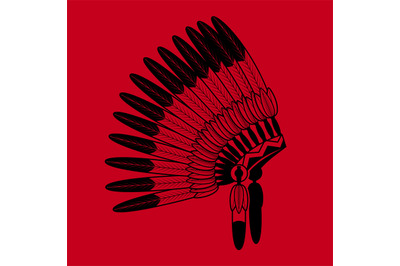 Indian feathers war bonnet