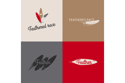 Feather logo templates