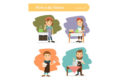 People in kitchen