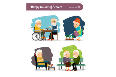 Seniors happy leisure