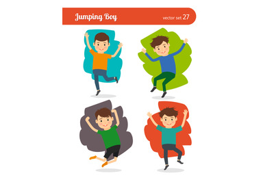 Jumping boy character