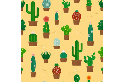 Seamless cactus pattern